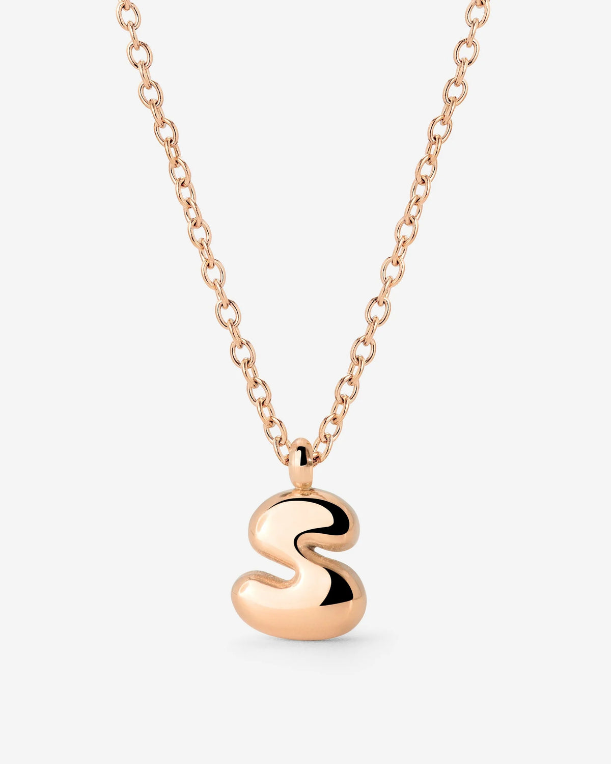 LUAMAYA Bubble Letter Necklace Roségold