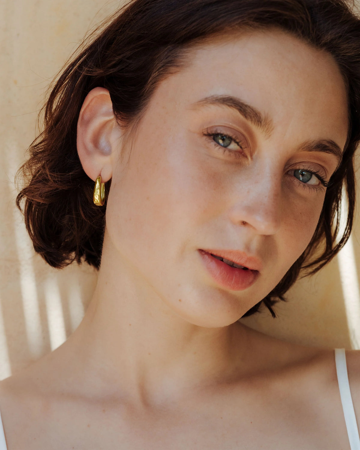 LUAMAYA Hammered Seeker Hoops Small