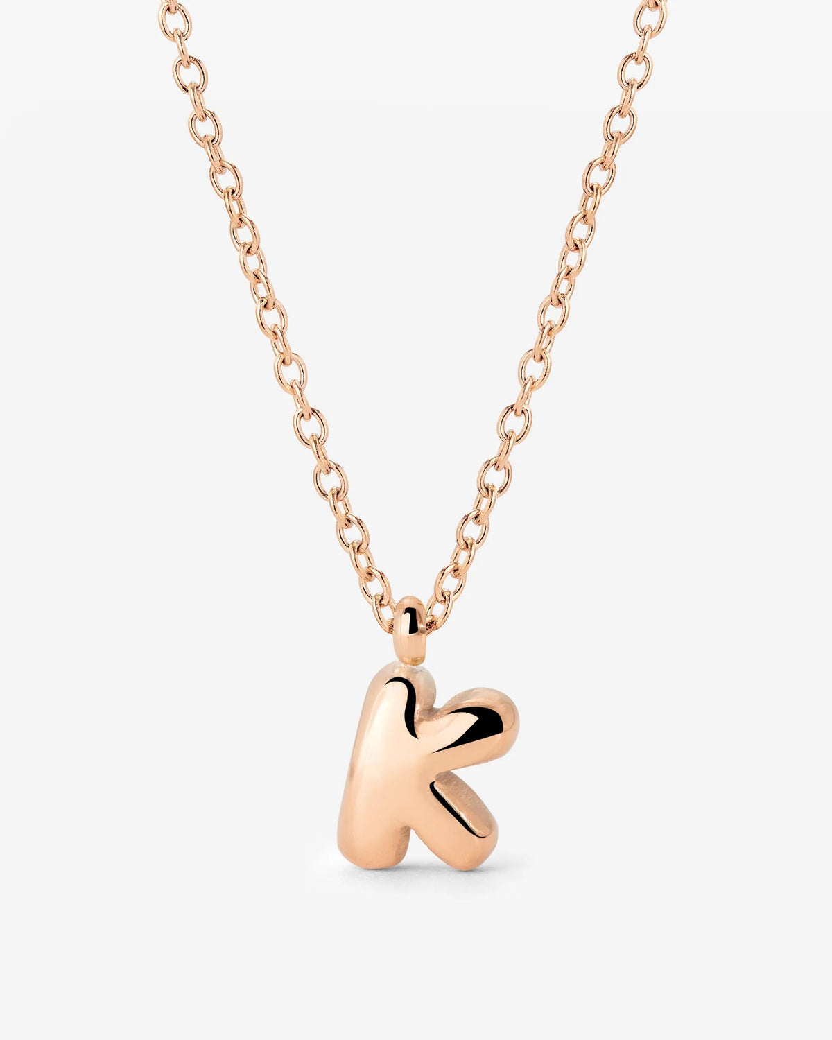 LUAMAYA Bubble Letter Necklace Roségold