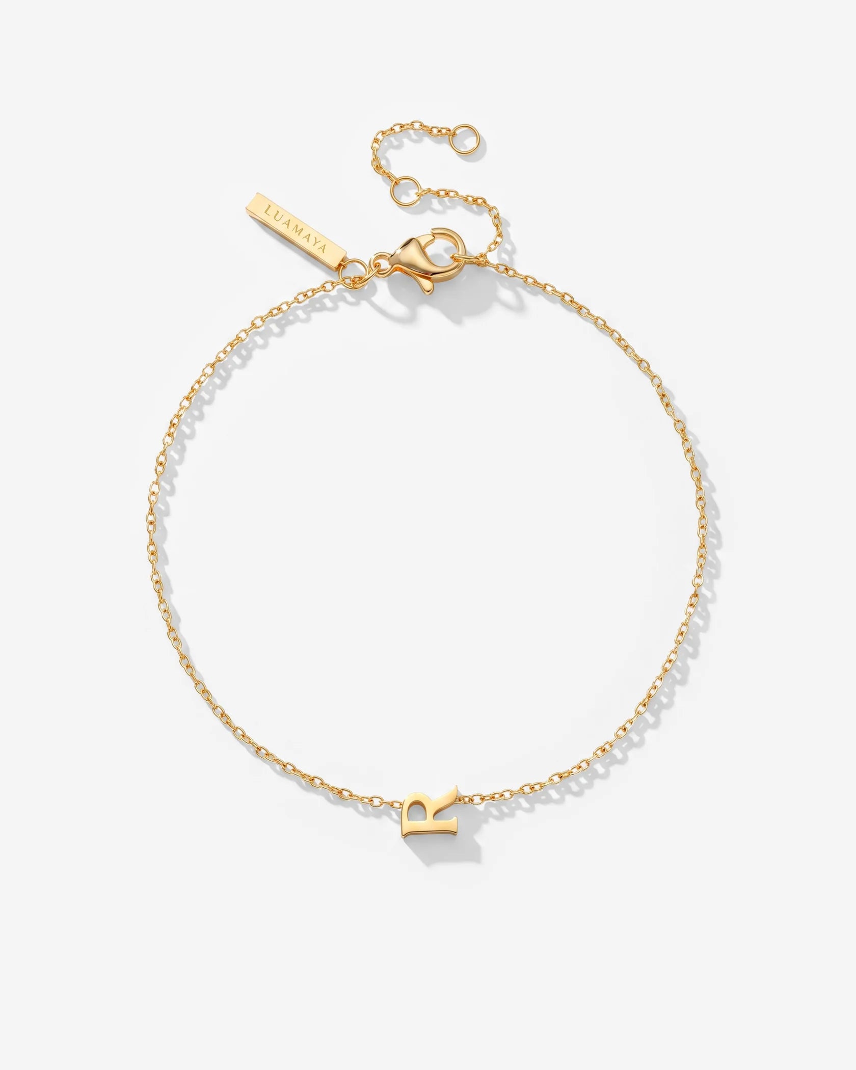 LUAMAYA Tiny Letter Bracelet