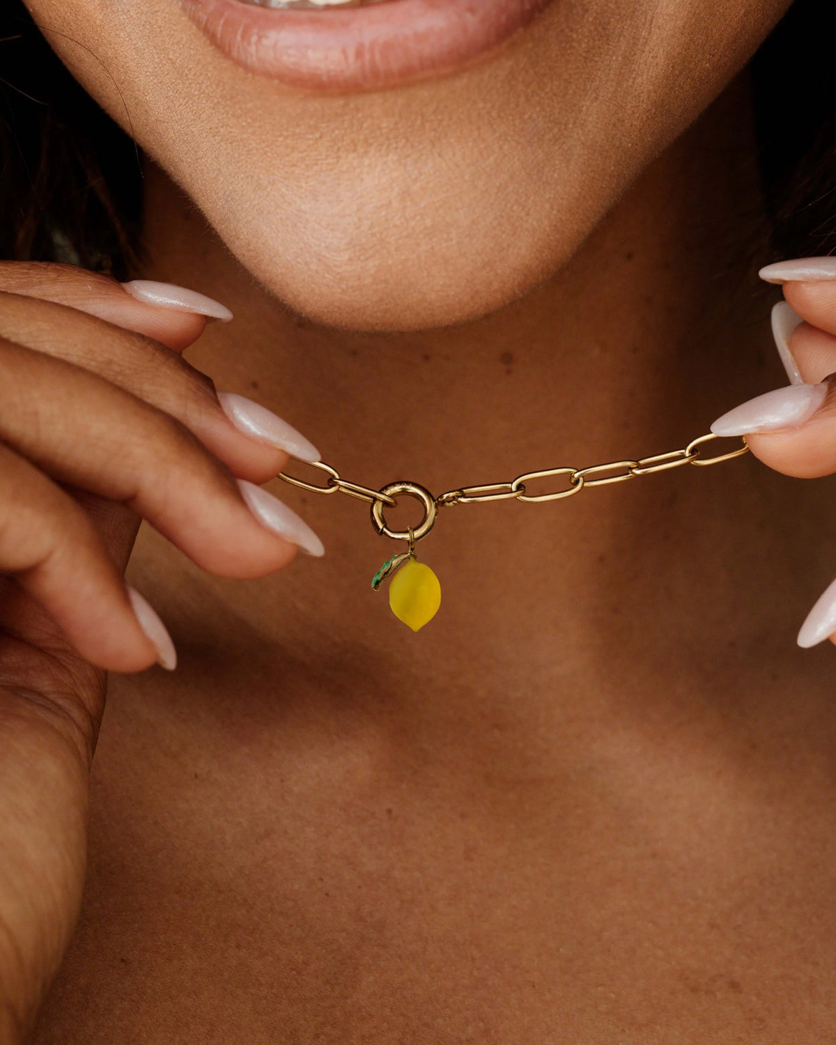 LUAMAYA Lemony Oval Links Necklace Set