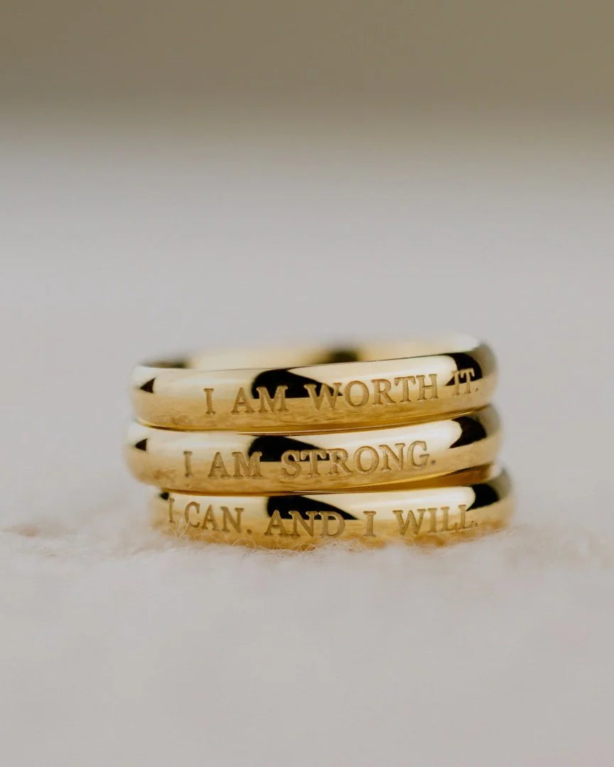 LUAMAYA I am worth it Ring Gold