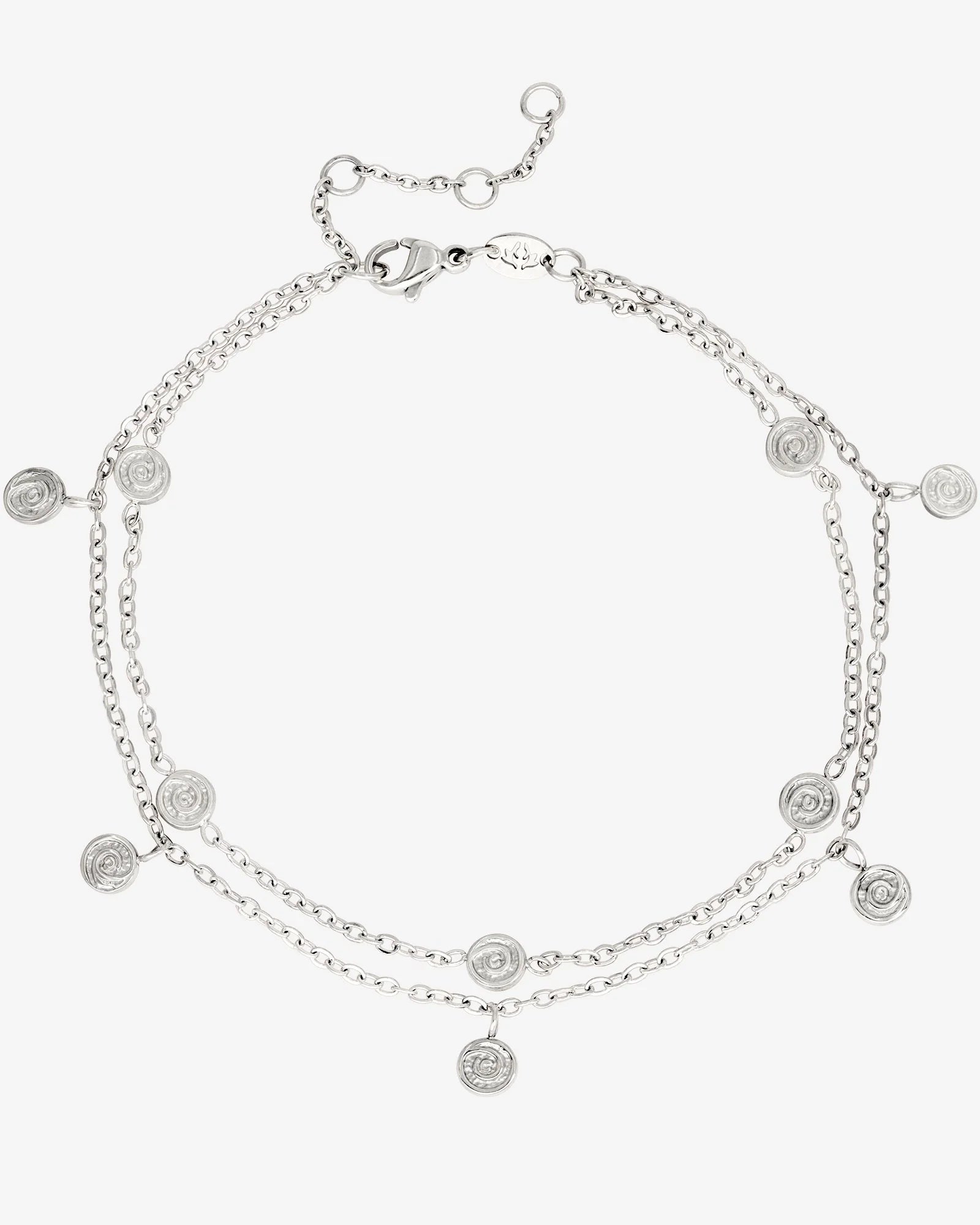 LUAMAYA Swirl'n Double Anklet Silber Fusskette