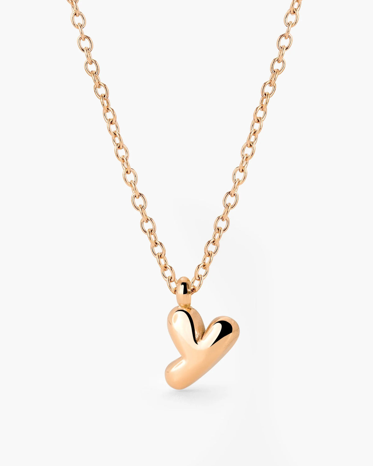 LUAMAYA Bubble Letter Necklace Roségold