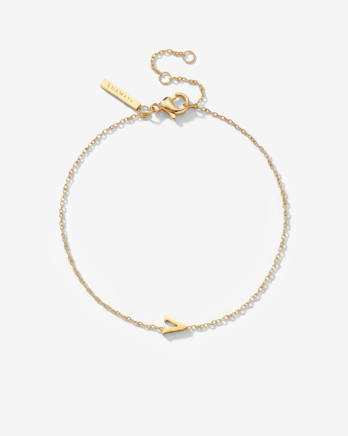 LUAMAYA Tiny Letter Bracelet