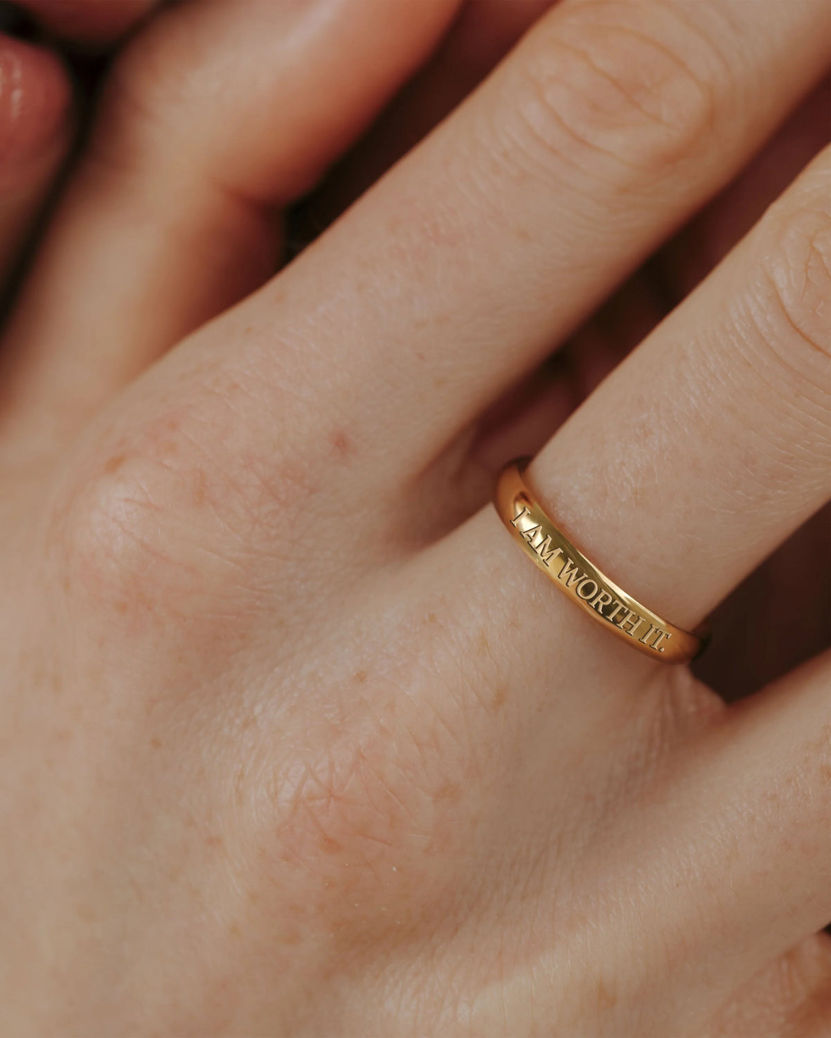 LUAMAYA I am worth it Ring Gold