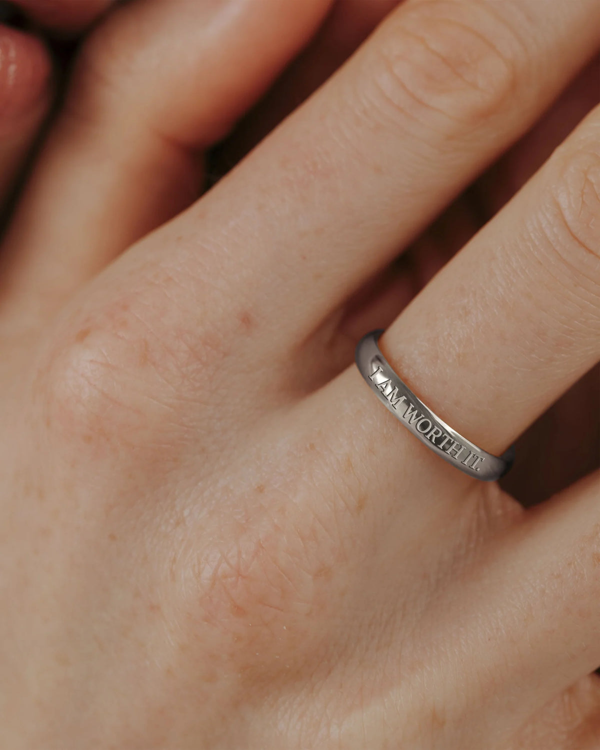 LUAMAYA I am worth it Ring Silber