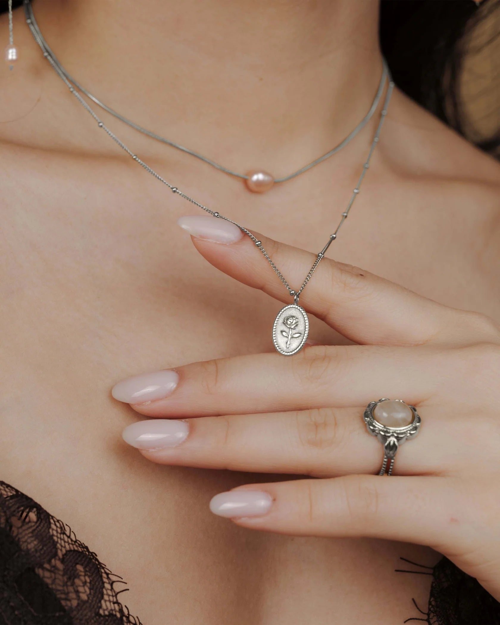 LUAMAYA Tale as old as time Necklace Silber