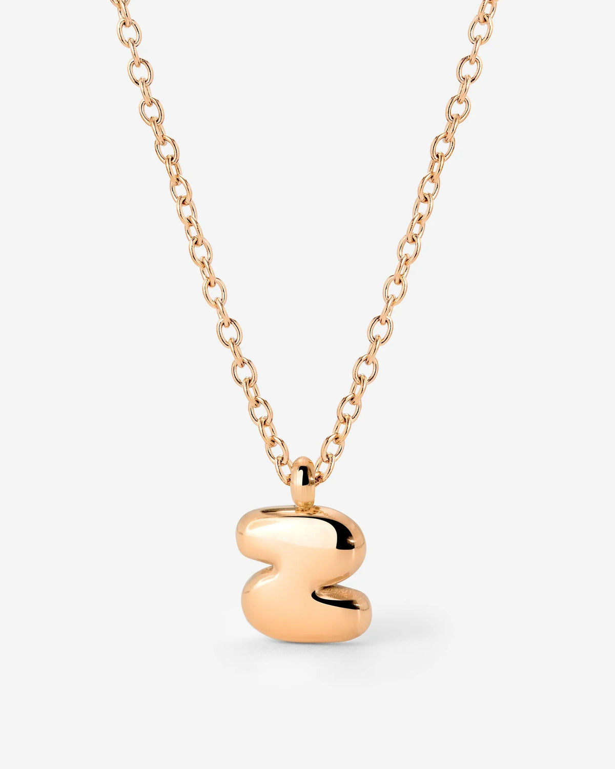 LUAMAYA Bubble Letter Necklace Roségold