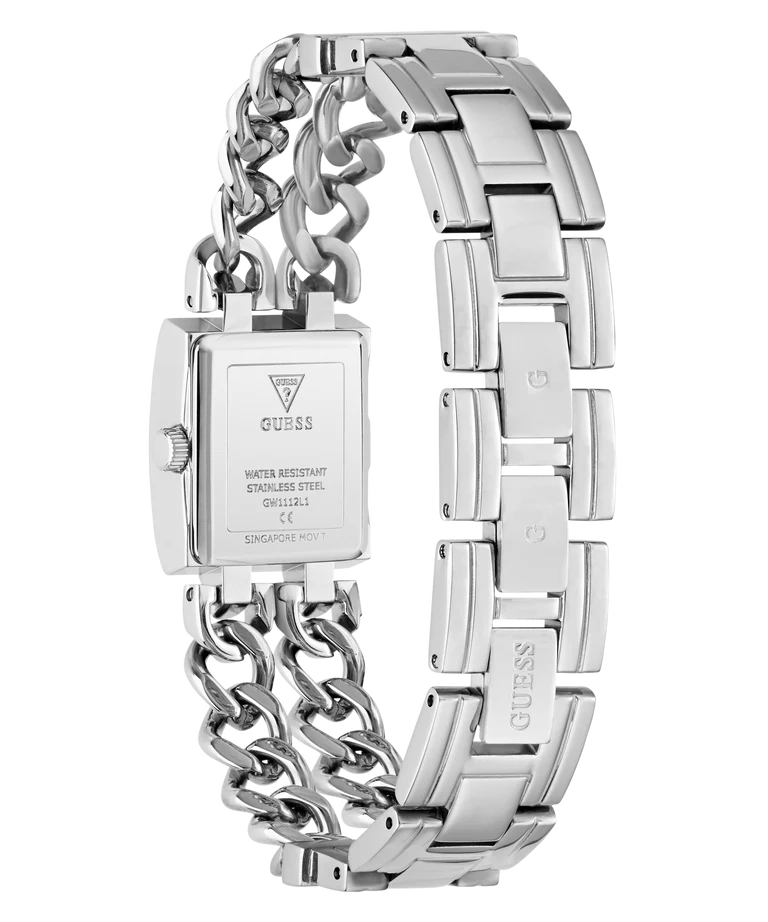 GUESS Ladies Micro Mod Silver Tone Analog Watch