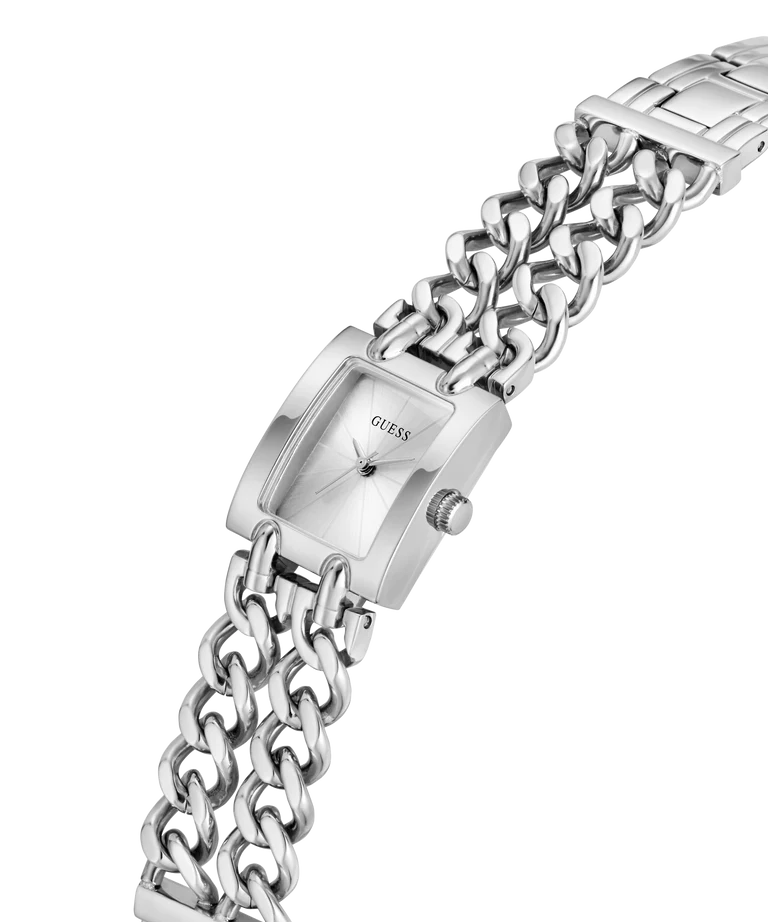 GUESS Ladies Micro Mod Silver Tone Analog Watch