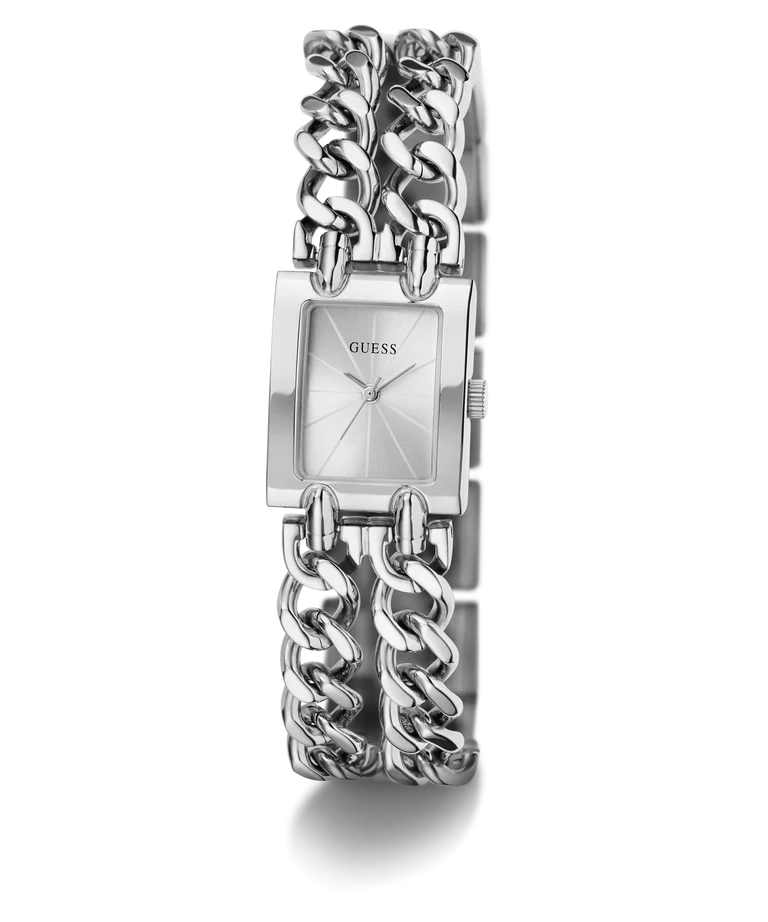 GUESS Ladies Micro Mod Silver Tone Analog Watch