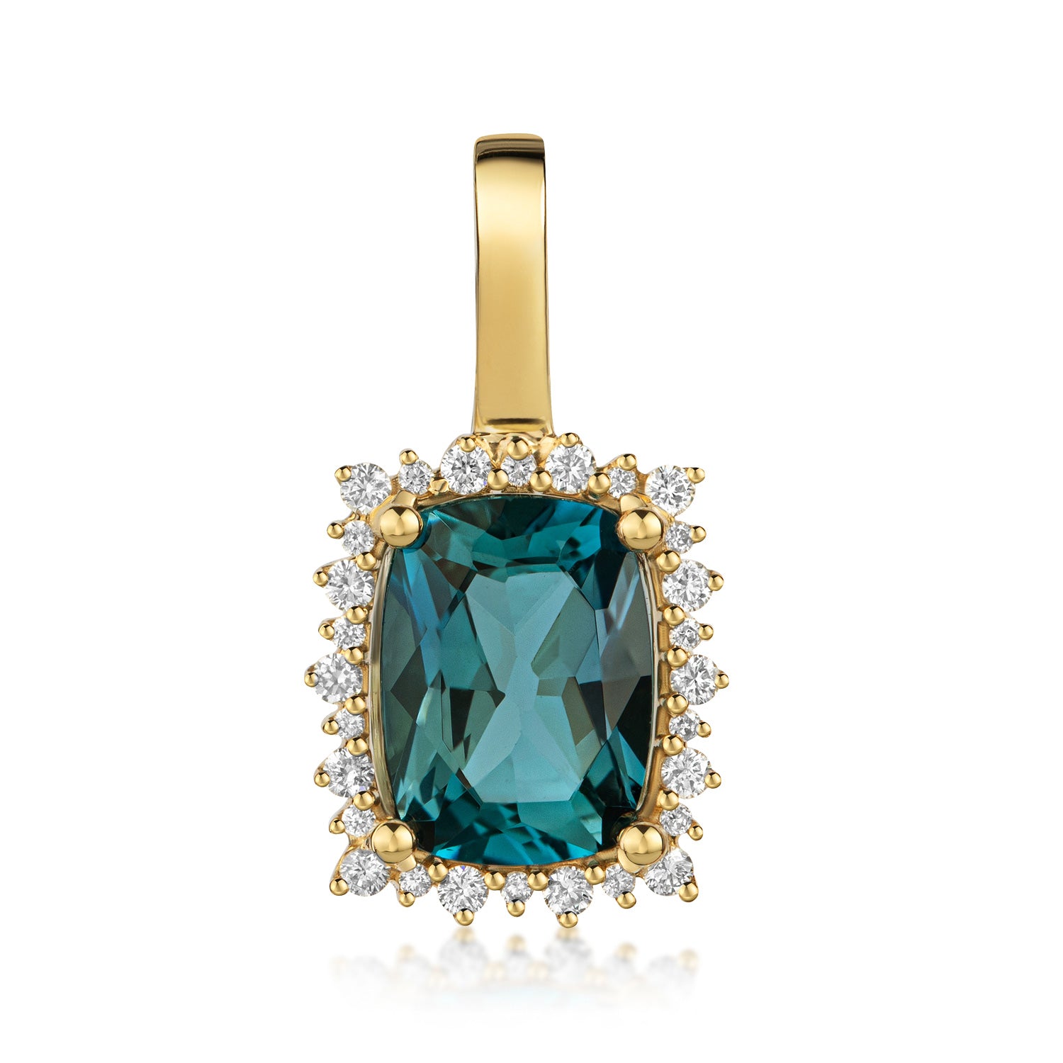 Lovebird Anhänger London Blue Topas & 28 Brillanten 0,10 ct. Gold 585 LB351