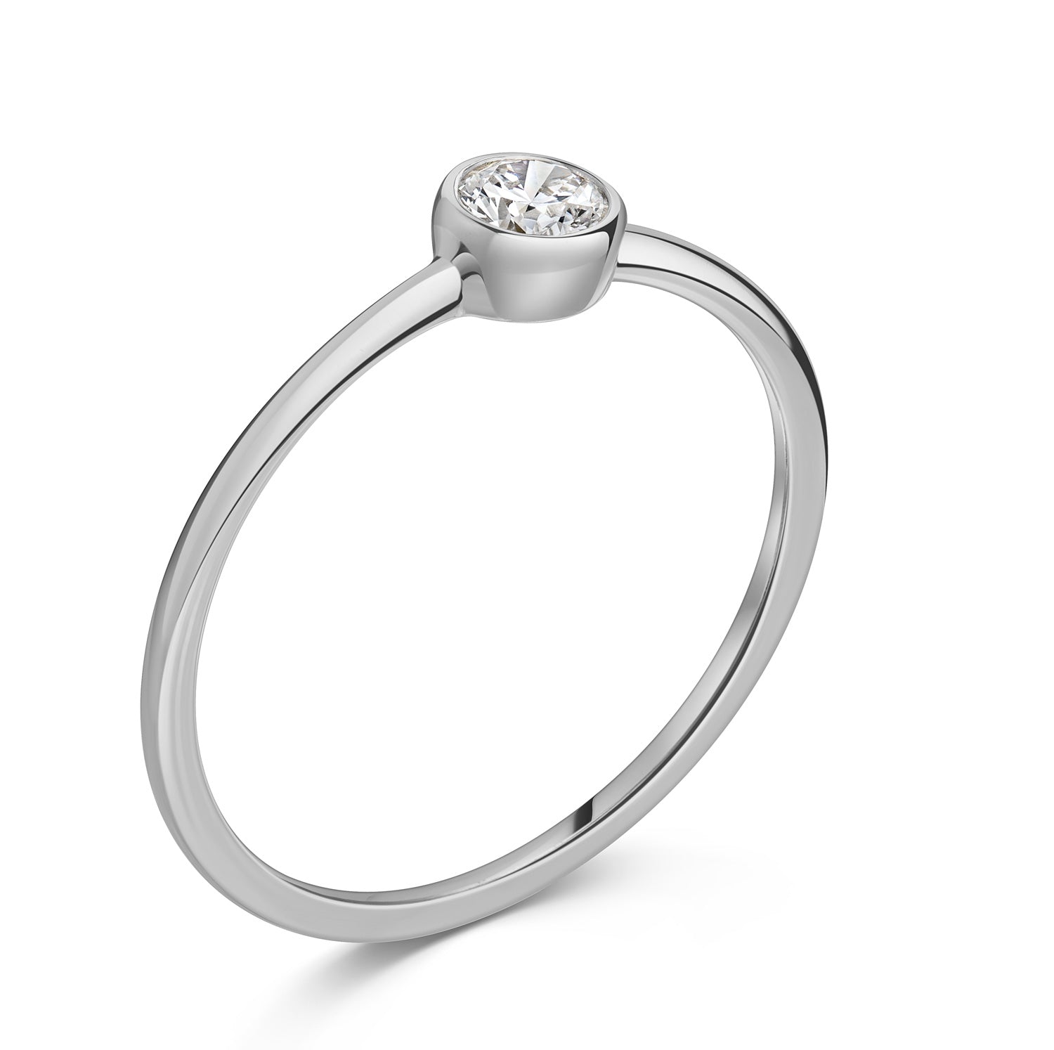 Lovebird Damenring mit Lab Grown Brillant 0,20 ct. Weißgold 585 LB718