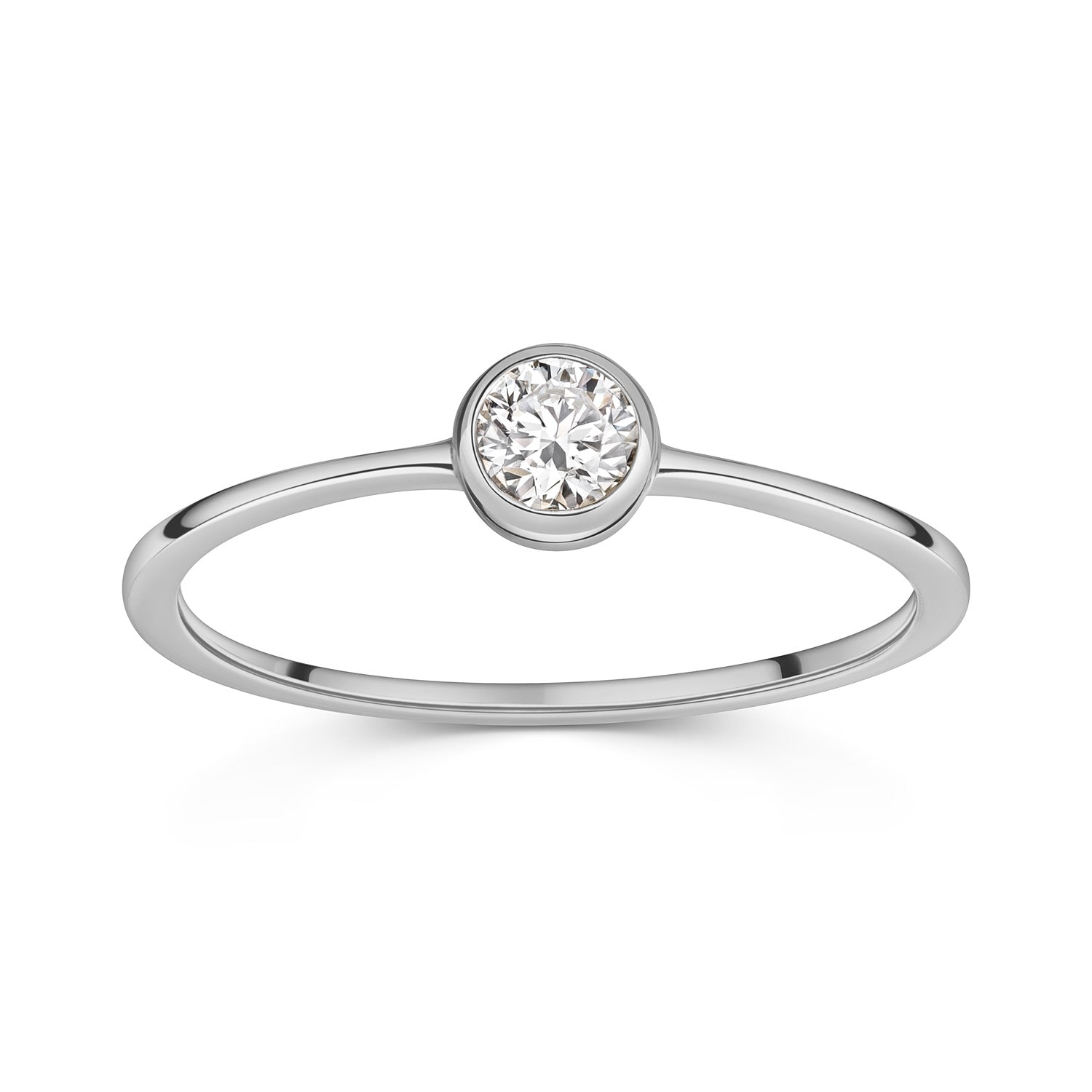 Lovebird Damenring mit Lab Grown Brillant 0,20 ct. Weißgold 585 LB718