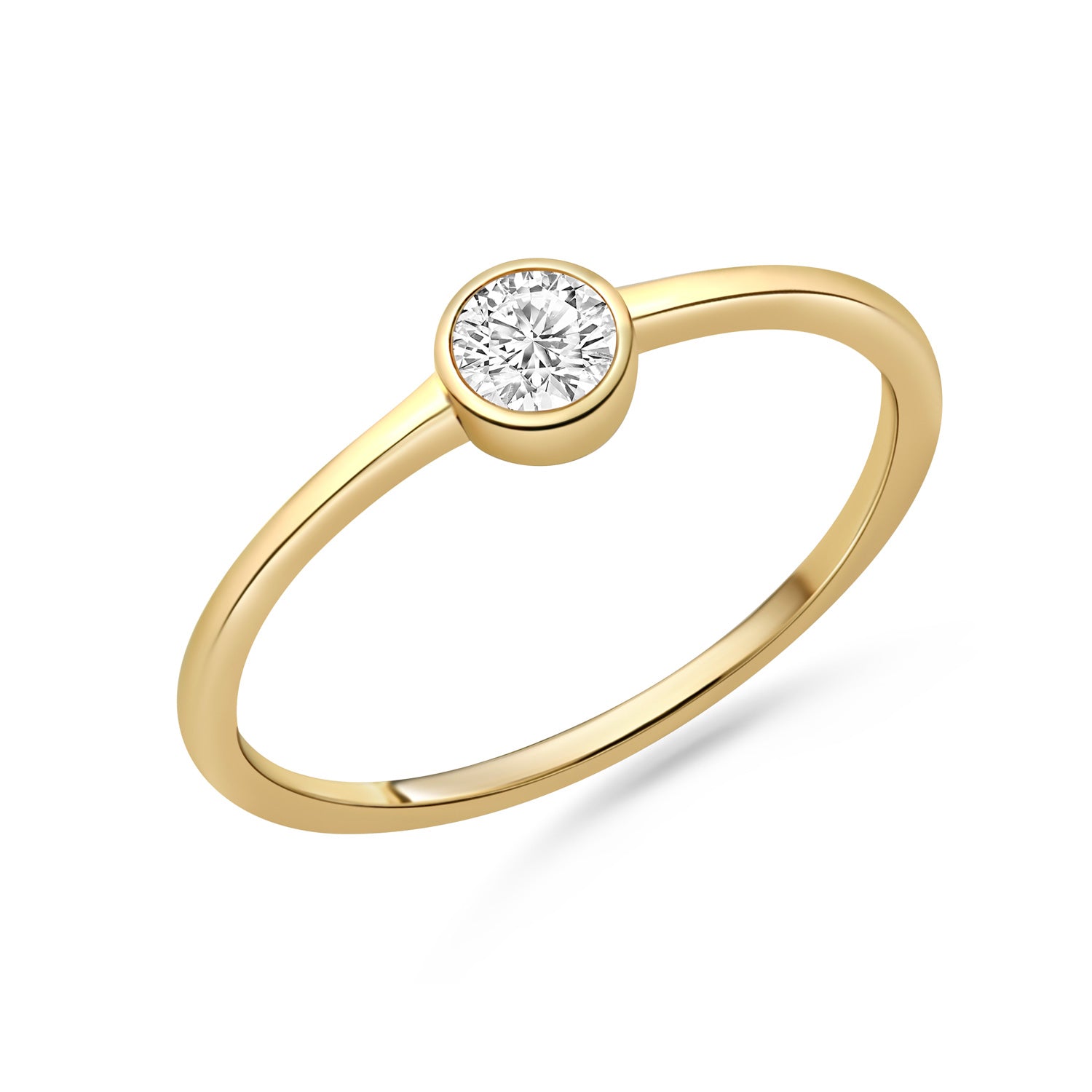 Lovebird Damenring mit Lab Grown Brillant 0,20 ct. Gelbgold 585 LB719