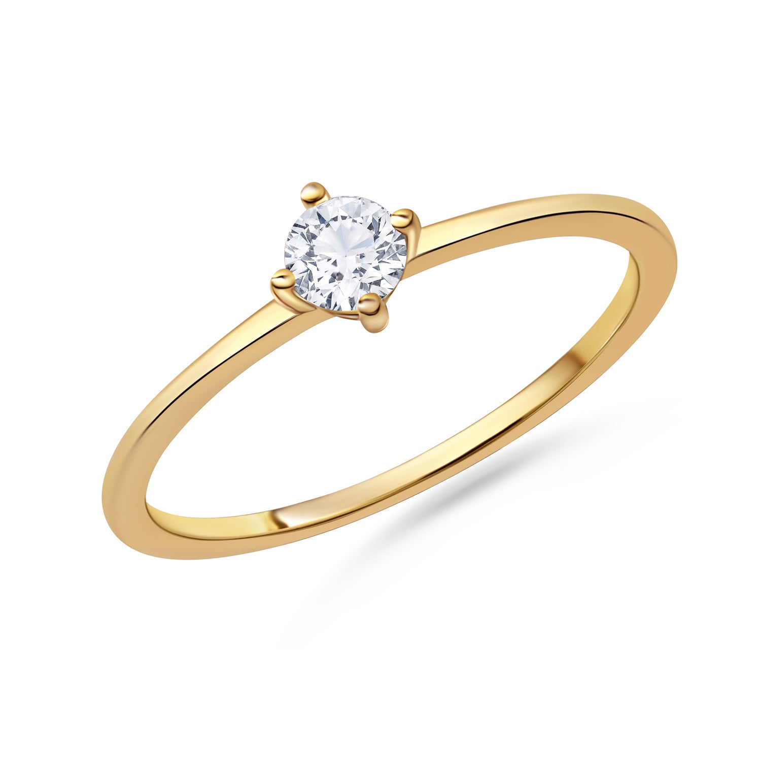 Lovebird Damenring mit Lab Grown Brillant 0,20 ct. Gelbgold 585 LB724