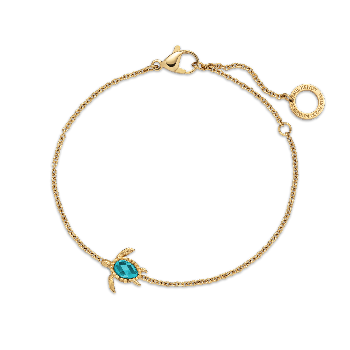Turtle Mono Armkette Aquamarine Gold PH-JE-1589