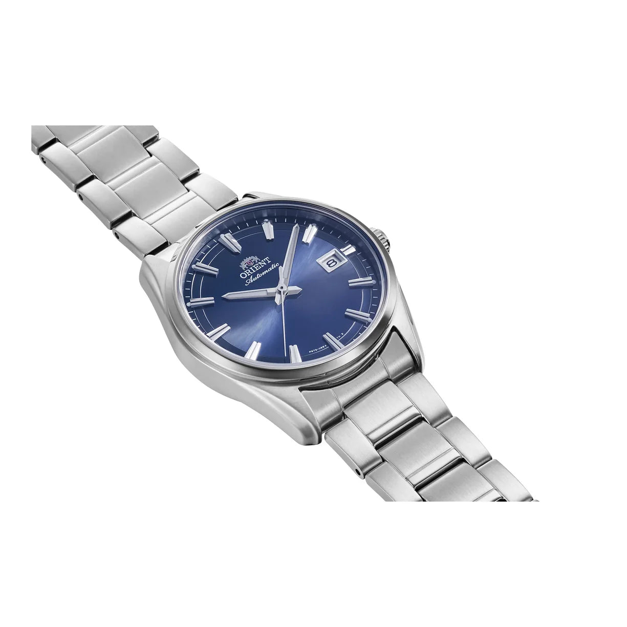 Orient Stretto Date Stahl Blau RA-AC0R02L