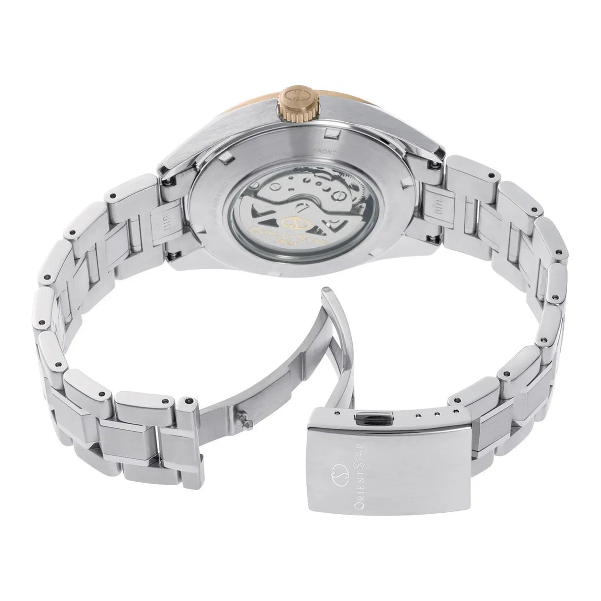 Orient Star Modern Skeleton Stahl Champagner RE-AV0124G00B