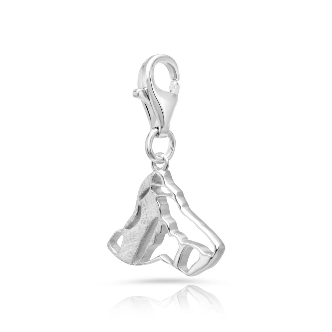 Rhodinierter Silber Charm mit Matterhorn Motiv C-7028