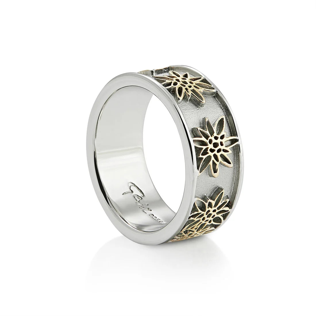 Ring Edelweiß Bicolor Sterlingsilber RG-7007-1