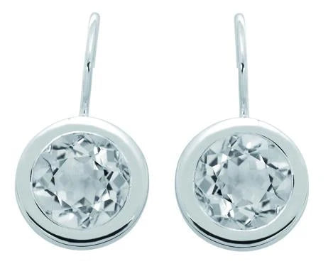 Sterlingsilber Ohrringe mit Stein Cristal Quarz SR-342