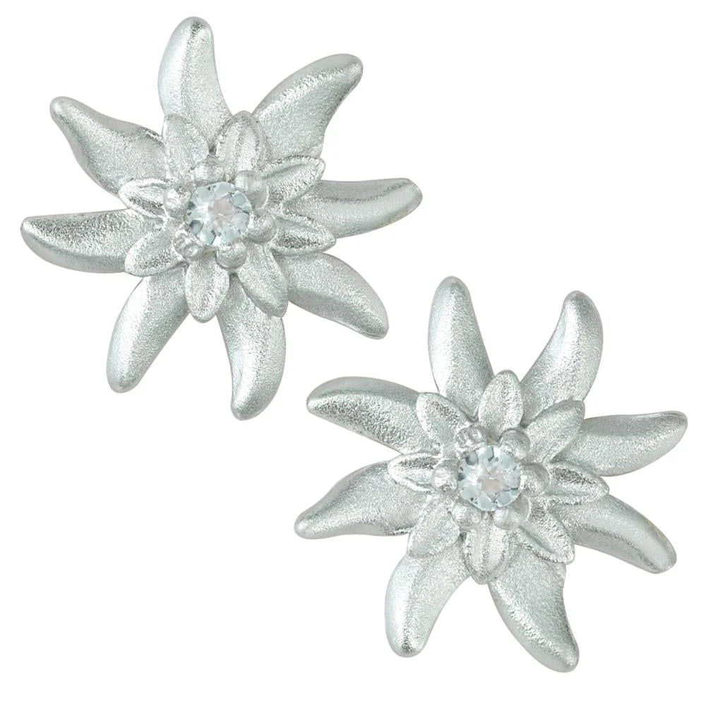 Sterlingsilber Ohrringe mit Stein Cristal Quarz SR-344