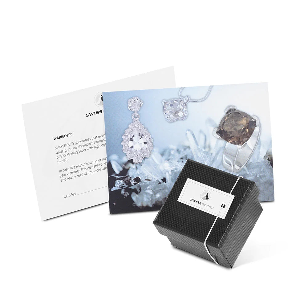 Sterlingsilber Ohrringe mit Stein Cristal Quarz SR-392