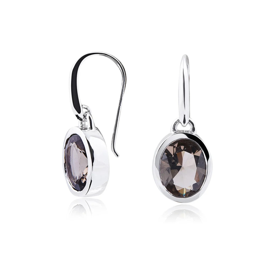 Sterlingsilber Ohrringe mit Steinquarz SR-715