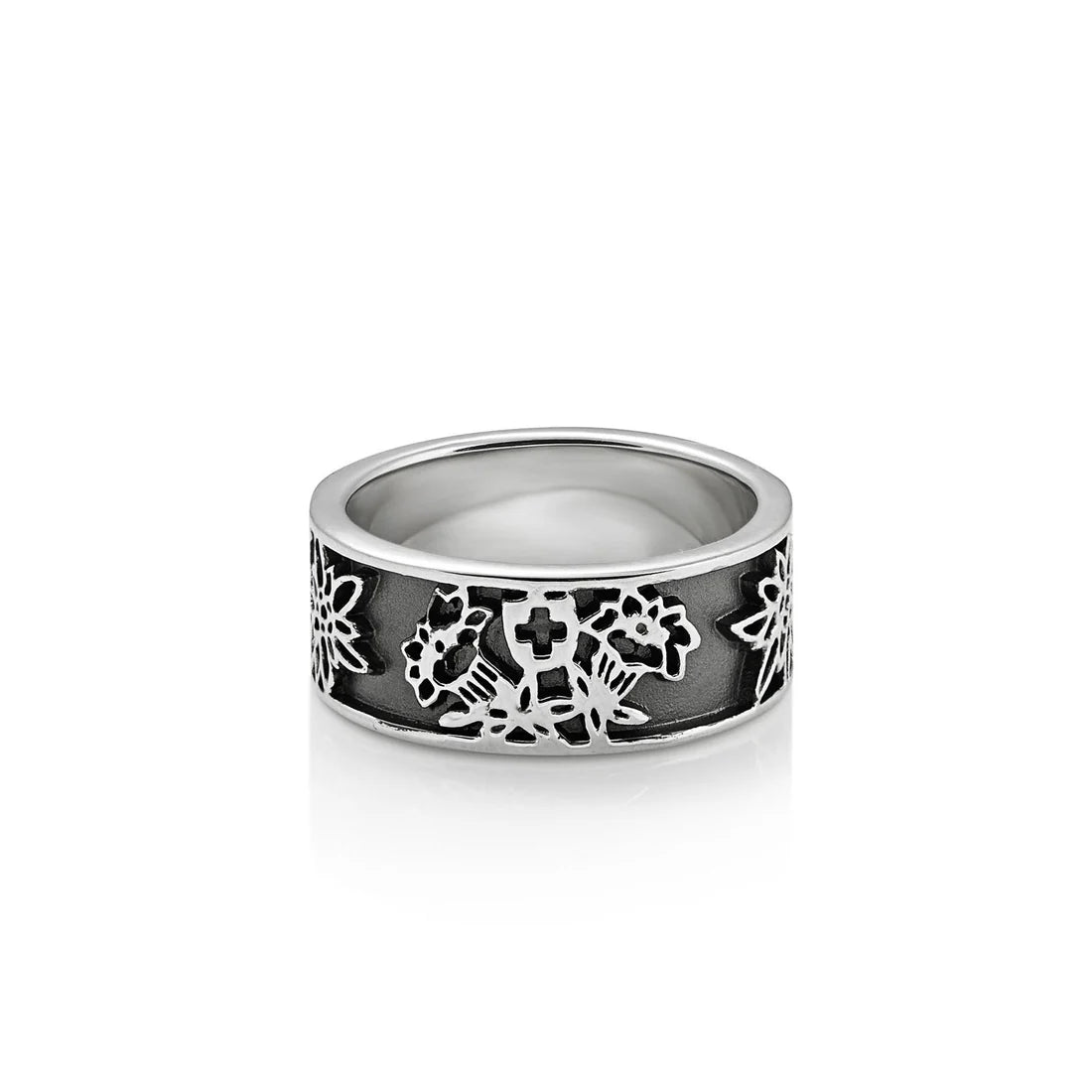 Sterlingsilber Edelweiss Ring R-7003-1