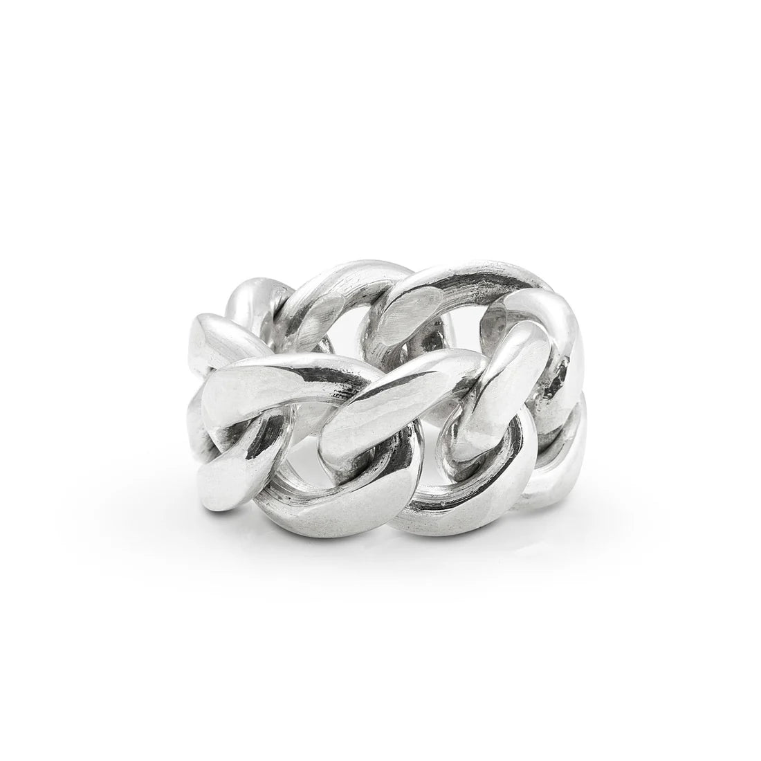 Ring aus Sterlingsilber mit massiver Kette R-148