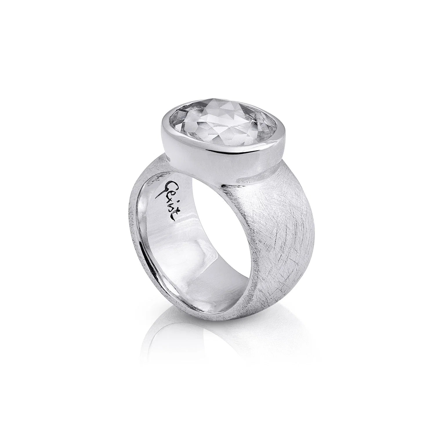 Sterlingsilber Ring Stein Cristal Quarz SR-157-1