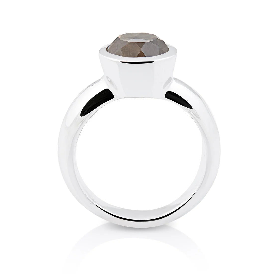 Sterling Silber Ring mit Steinquarz SR-701-50