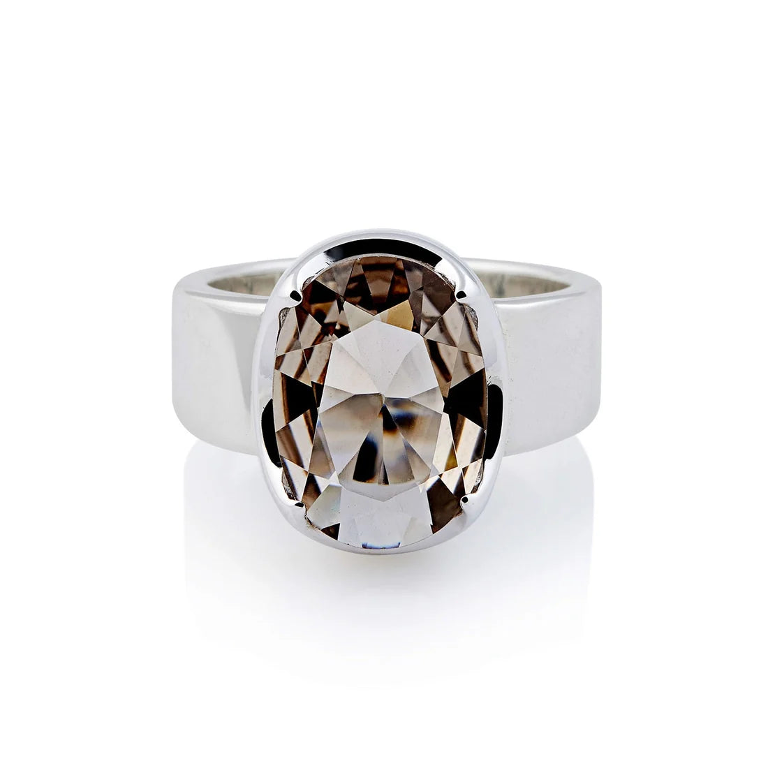 Sterling Silber Ring mit Steinquarz SR-711-50