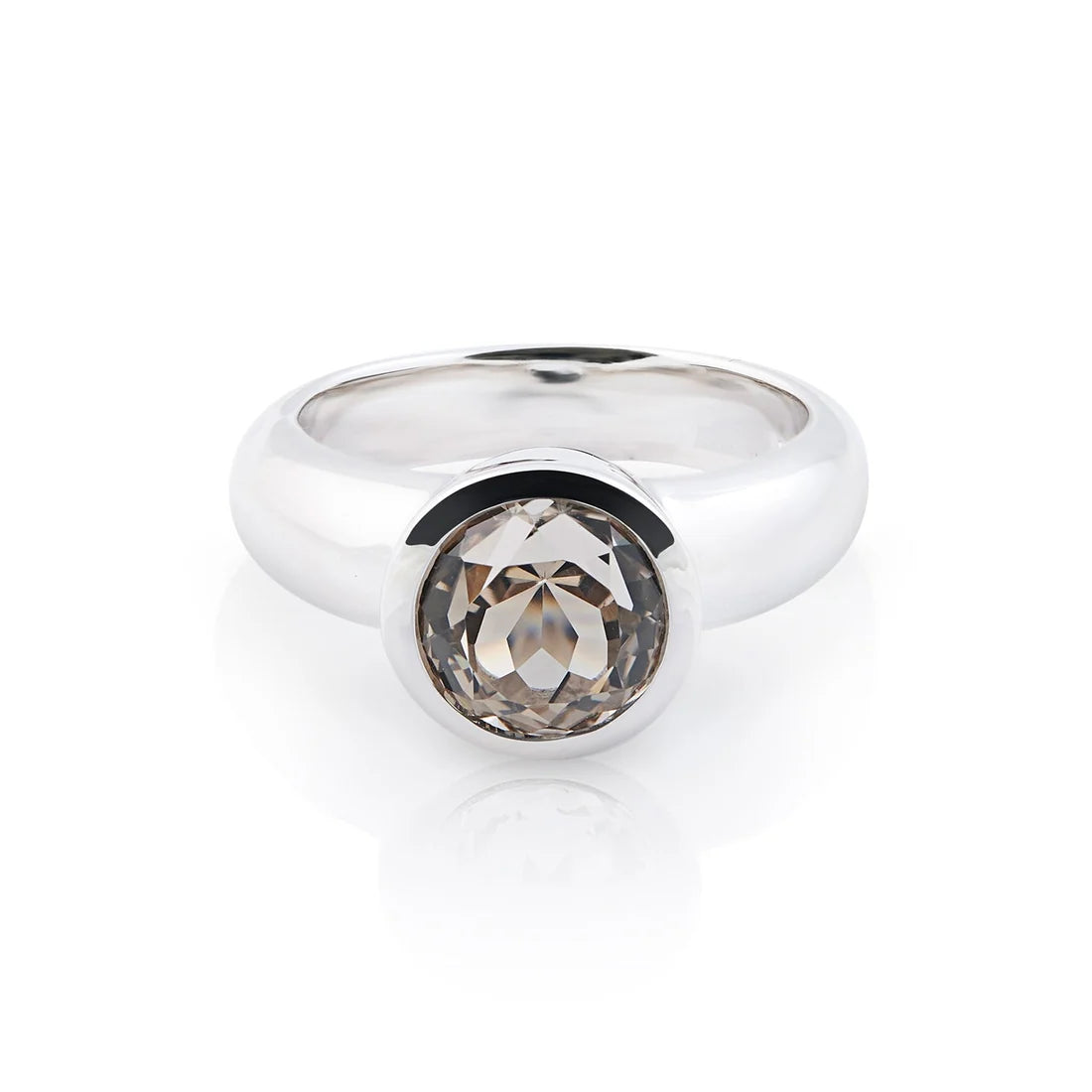 Sterling Silber Ring mit Steinquarz SR-701-50