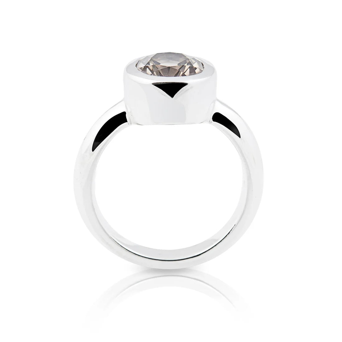 Sterling Silber Ring mit Steinquarz SR-713-50