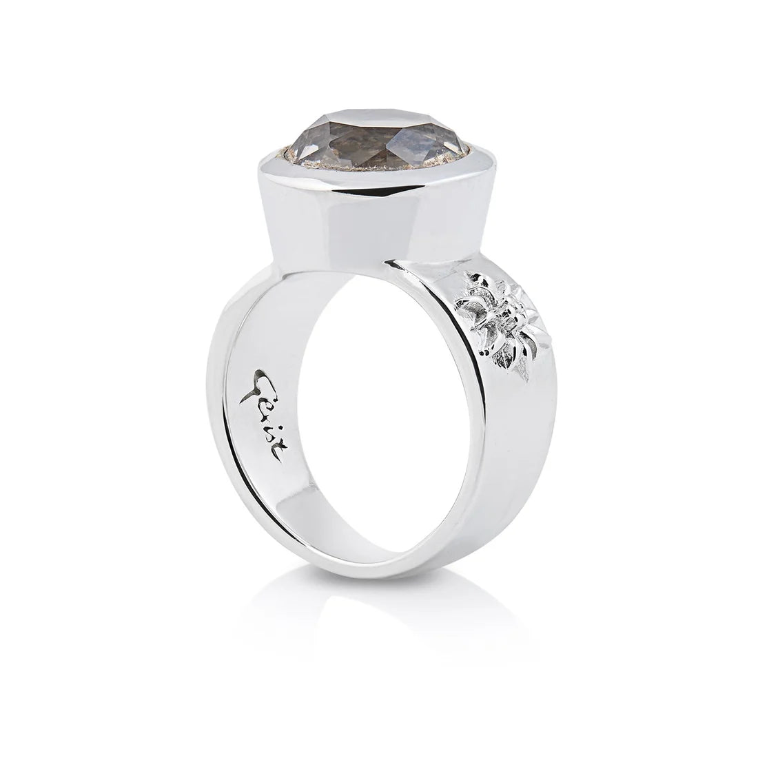 Sterlingsilber Ring mit Steinquarz SR-709-50