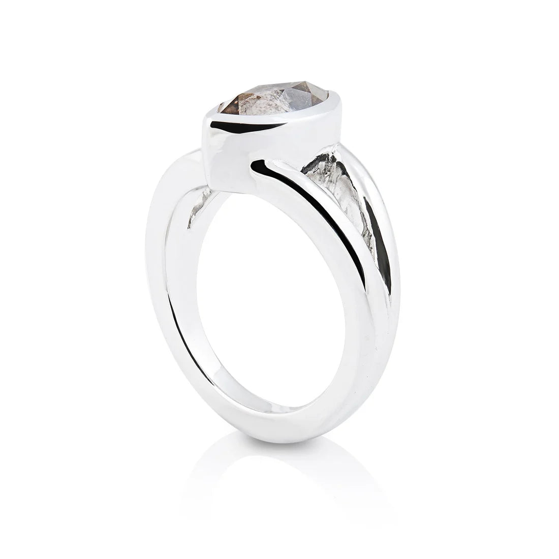 Sterlingsilber Ring mit Steinquarz SR-703-50