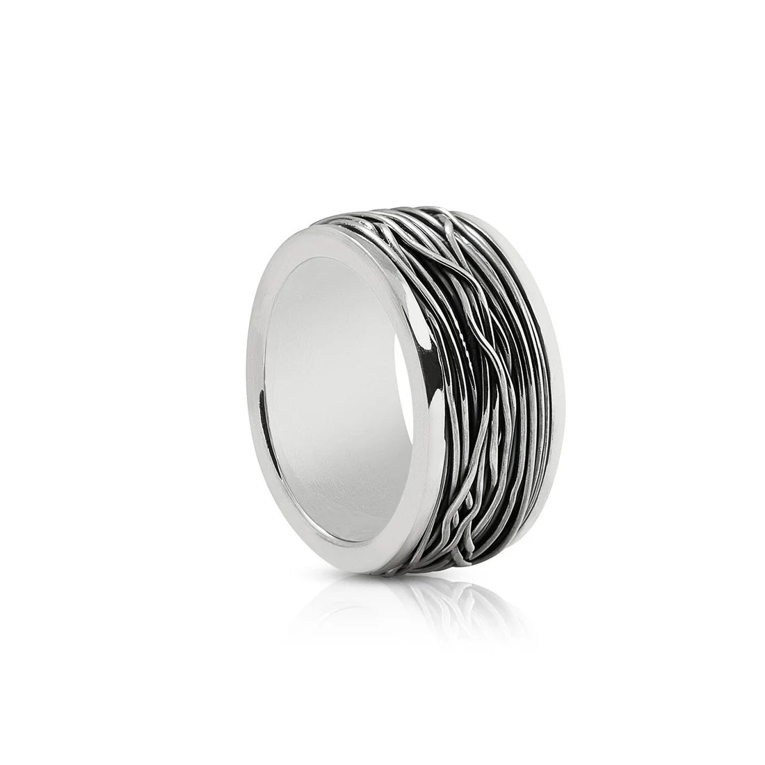 Ring aus Sterlingsilber mit gewickelten Drähten M R-159
