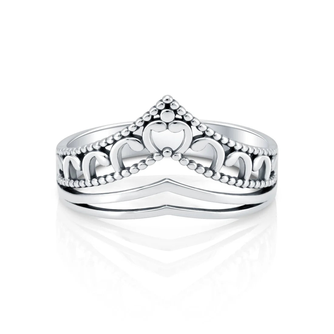 Sterlingsilber Ring Ethno-Stil originell durch seine Halbkrone Design und orientalischen Design RI-10129P-50