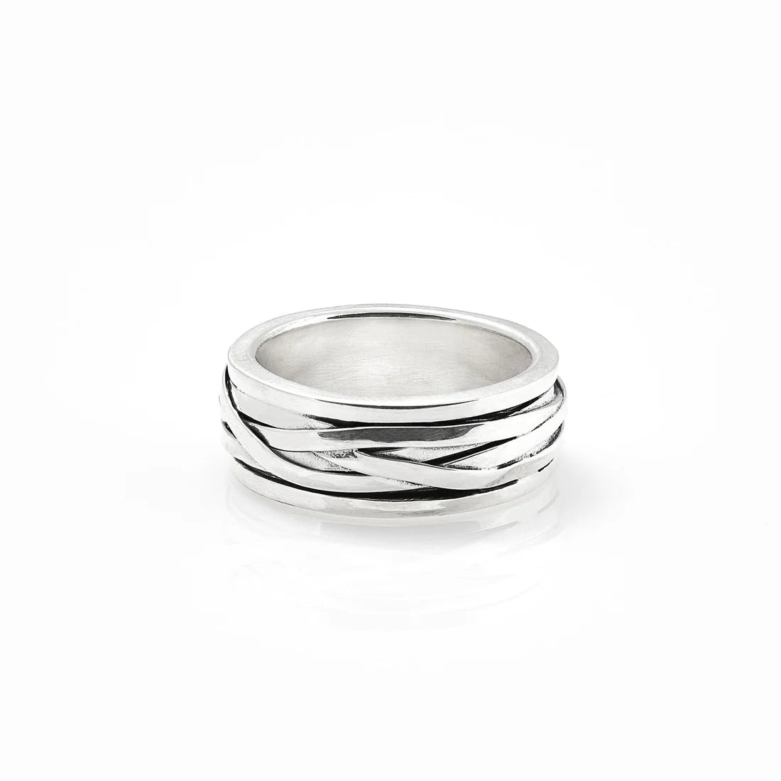 Ring aus Sterlingsilber massiv S im Mumien-Stil R-182