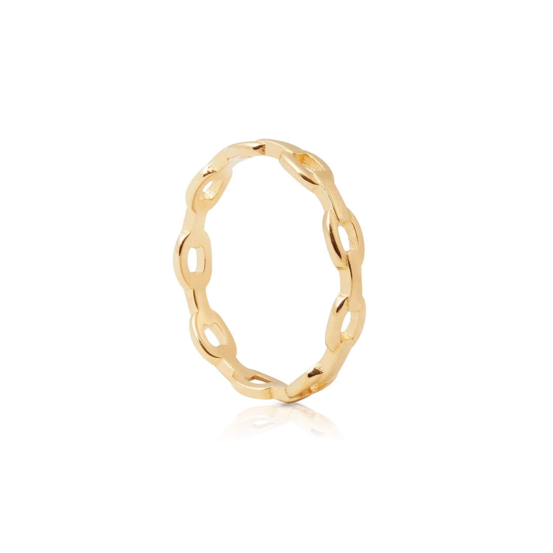Ring aus vergoldetem Sterlingsilber mit maritimen Gliedern RI-10013GP
