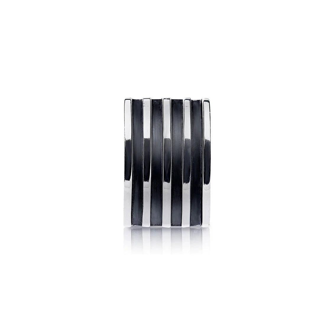 Ohrringe mit Clip aus Sterlingsilber in Form eines leicht gebogenen Rechtecks E-2638