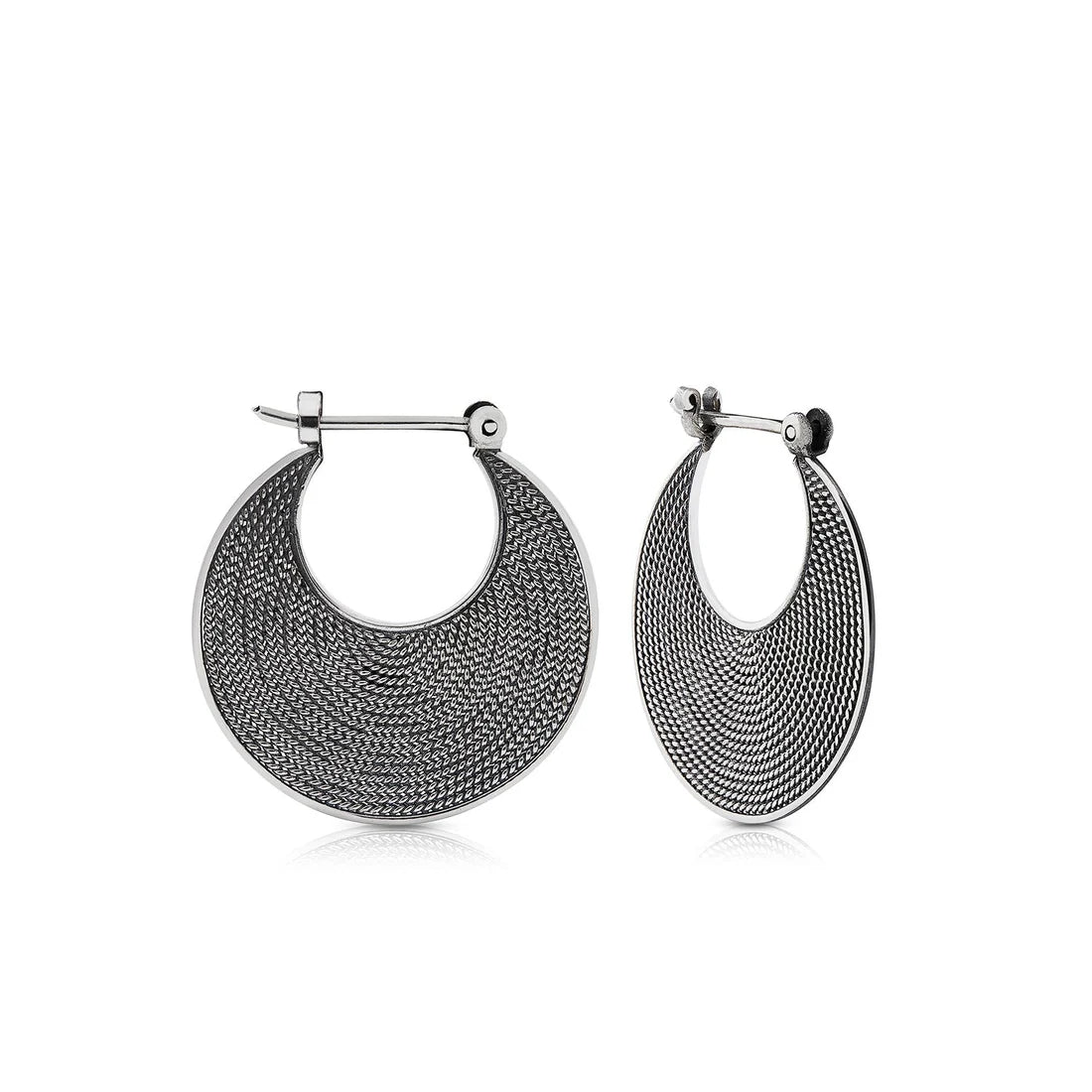 Ohrringe aus Sterlingsilber im ethnoetruskischen Stil oxidiert E-1544