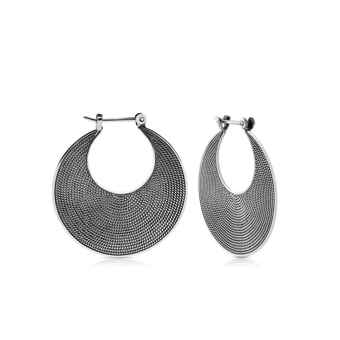 Ohrringe aus Sterlingsilber im ethnoetruskischen Stil oxidiert E-1386