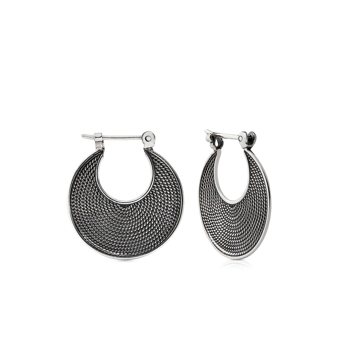 Ohrringe aus Sterlingsilber im ethnoetruskischen Stil oxidiert E-1891