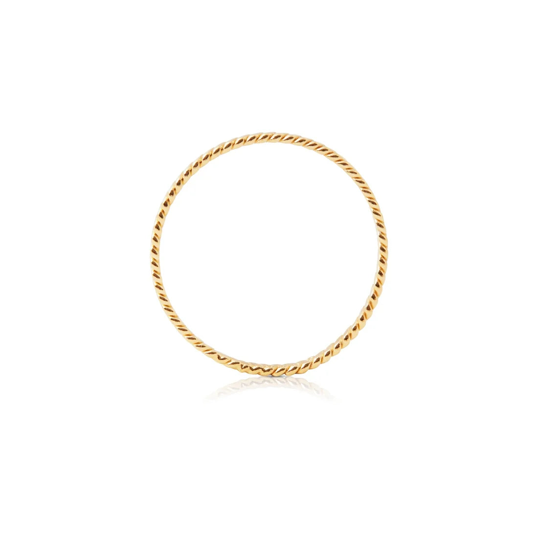 Ring aus vergoldetem Sterlingsilber mit glänzender Torsade RI-10036GP