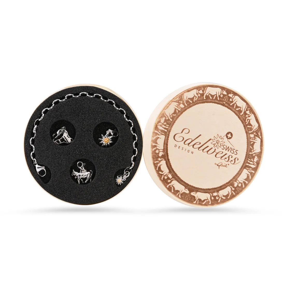 Swiss Edelweiss Charms Armband, um unsere verschiedenen Charms nach Ihrem Geschmack zu kombinieren B-8026