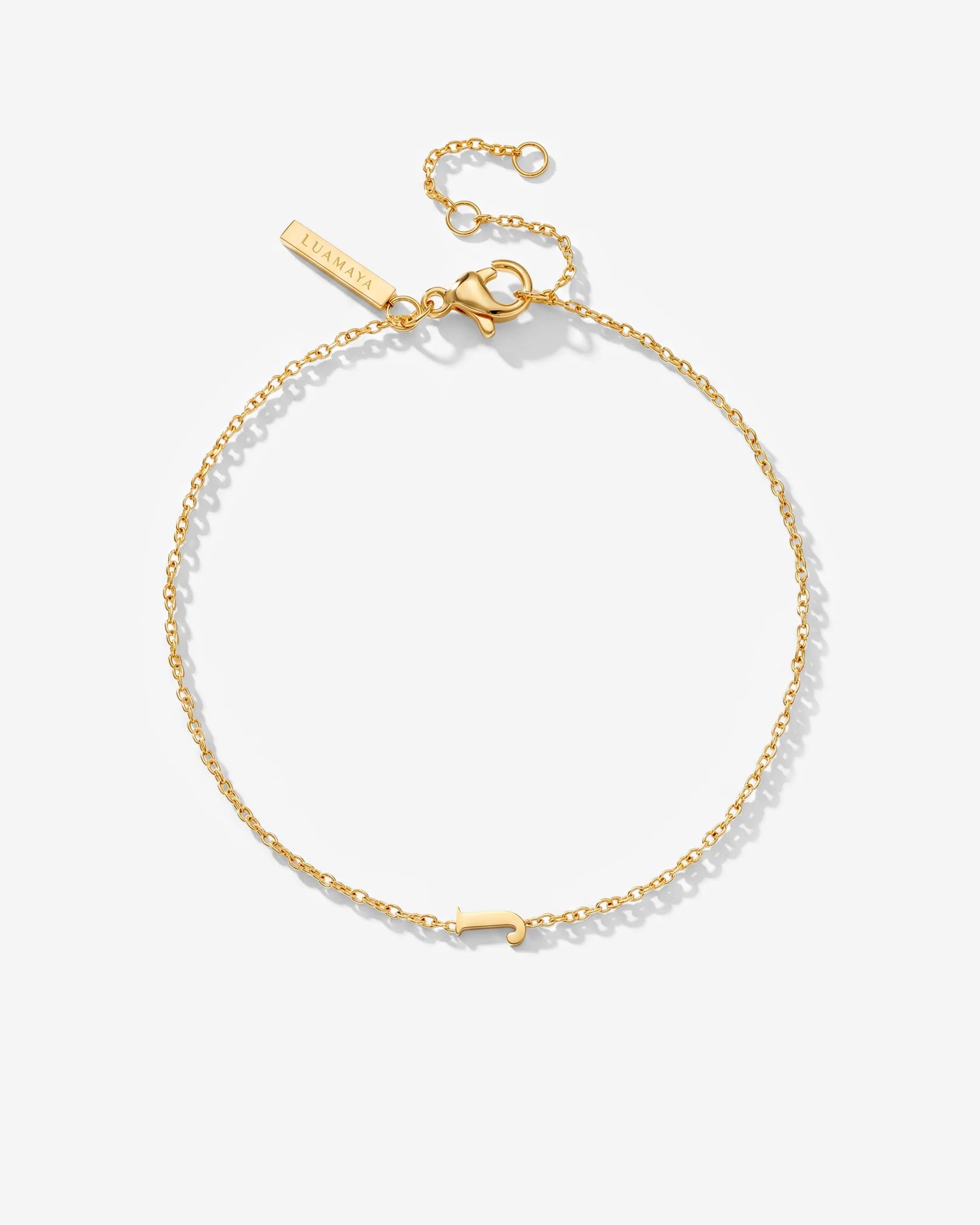 LUAMAYA Tiny Letter Bracelet